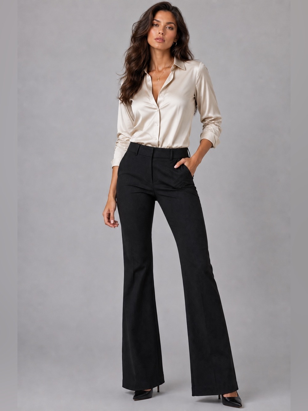 Banana Republic Ryan Fit Stretch Women’s Pants Wool With Lining Size 8 Gray
